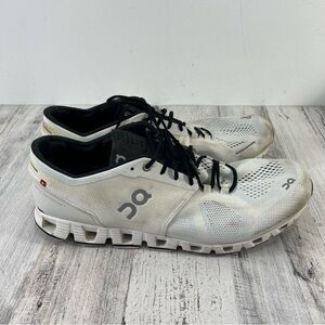 On Cloud X Running Shoes, White/Black, Men’s 13